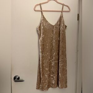 H&M crushed velvet cami dress